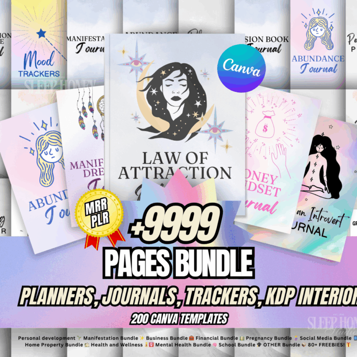 PLR MRR Digital Planners and Journals Bundle | 9999+ Pages
