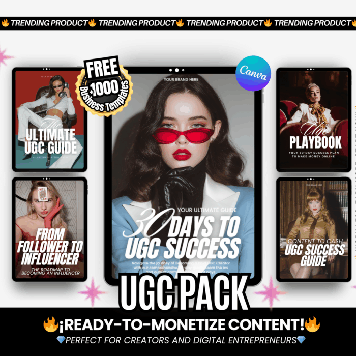 6 UGC Ebooks & Portfolio Templates PLR MRR