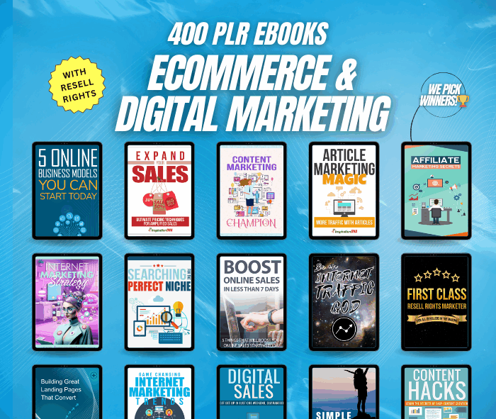 PLR EBOOKS Ecommerce & Digital Marketing Bundle/400 Digital Books With Resell Rights/Ebook Bundle/Digital Product/Passive Income/MRR