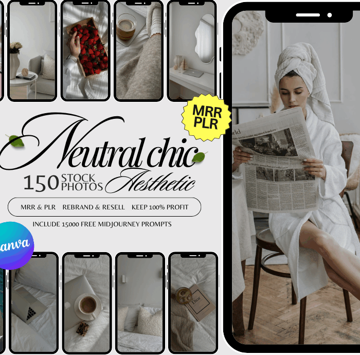 Neutral Chic Aesthetic Faceless Stock Photos Digital Marketing Lifestyle For Instagram Posts MRR PLR Social Media Post Lifestyle Stock Image